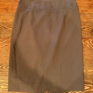 Moschino Brown and Gray Pinstripe Pencil Skirt Knee-Length